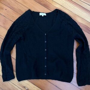 Sezane Barry Cardigan Lacework Sleeves